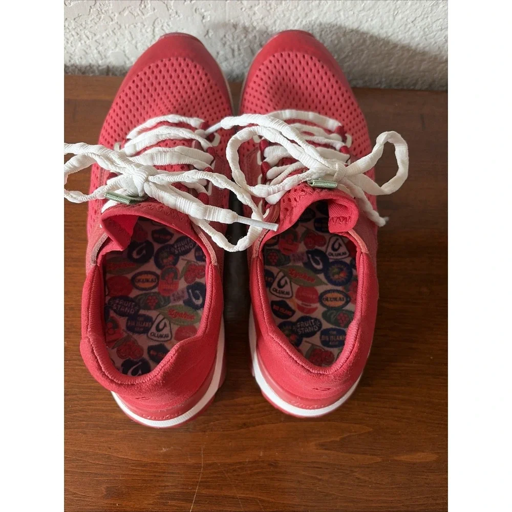 OLUKAI WAILUKU RED SNEAKERS‎ 20478 - LC43 SIZE US W8.5 WOMEN'S